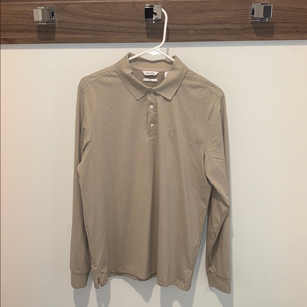 Calvin Klein Men's Tan Polo Shirt